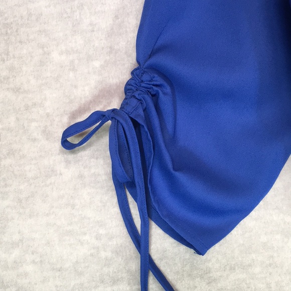 MONROE & MAIN Cool Semi-Sheer Summer Top Adjustable Sleeves with Tie & Hi Lo Hem - Picture 10 of 16